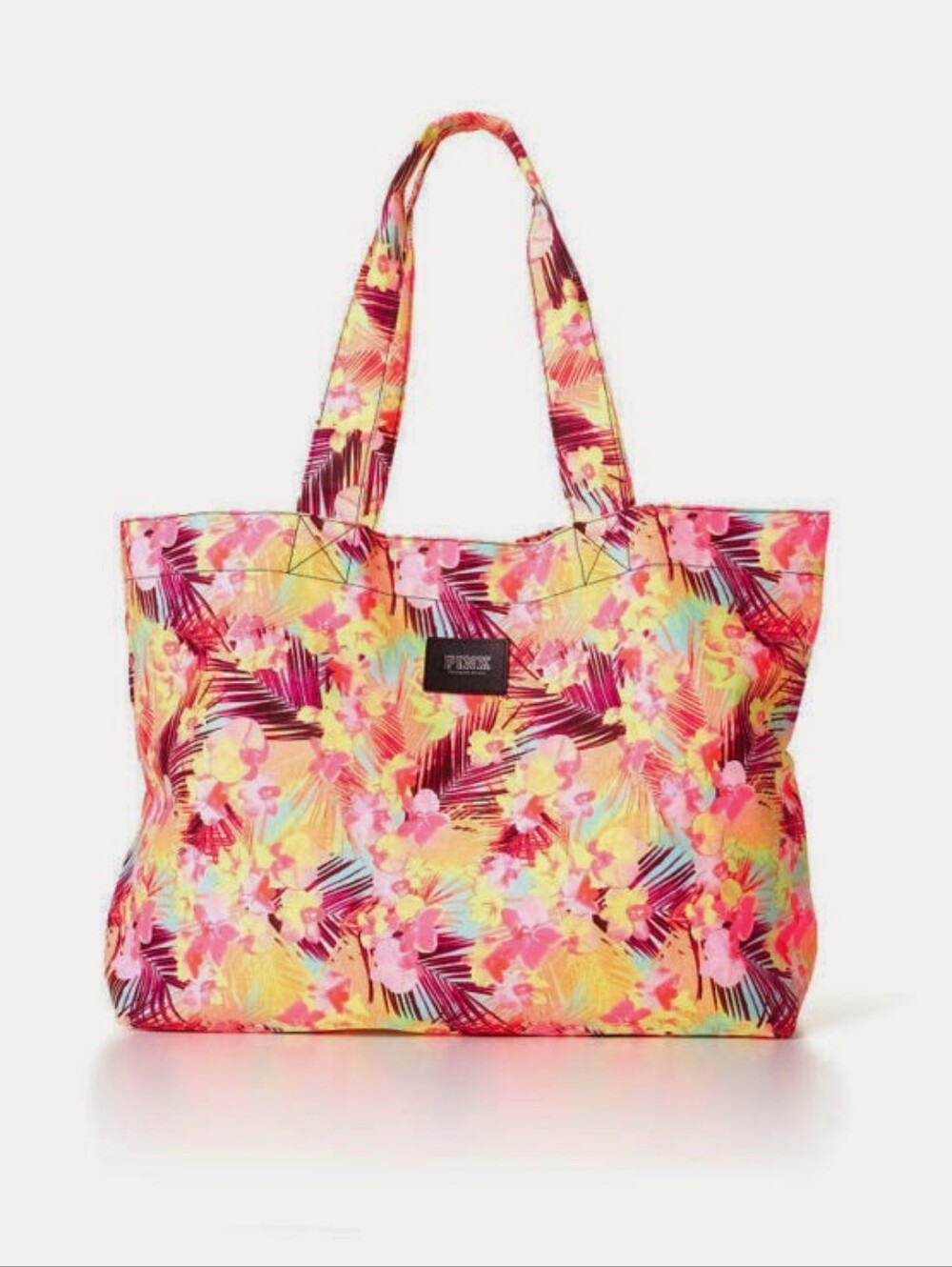 Floral Tote Bag by PINK Victoria's Secret | Pink Multi-Color Flower Beach Tote
